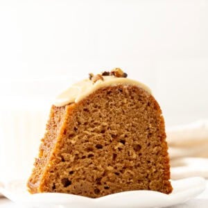 slice of spice cake bundt cake