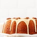maple bundt cake with maple icing