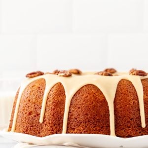 maple bundt cake with maple icing